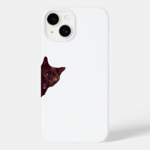Coque Case-Mate iPhone “Étui de téléphone chat noir sournois qui regarde”