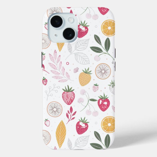 Coques Case-Mate iPhone “Étui iPhone / iPad à motif floral et fruité” (Verso)