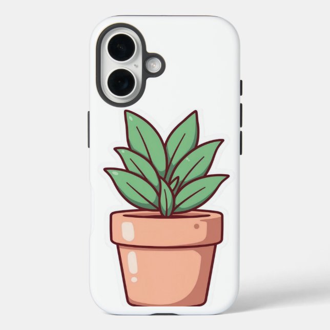Coques Case-Mate iPhone “Étui mobile Pot de Cactus Vert Mignon – Dessin Es (Verso)
