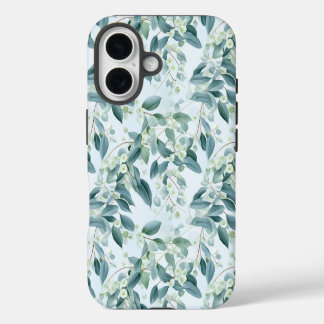 Coque Pour iPhone 16 Eucalyptus Vert Sage Doux Aquarelle