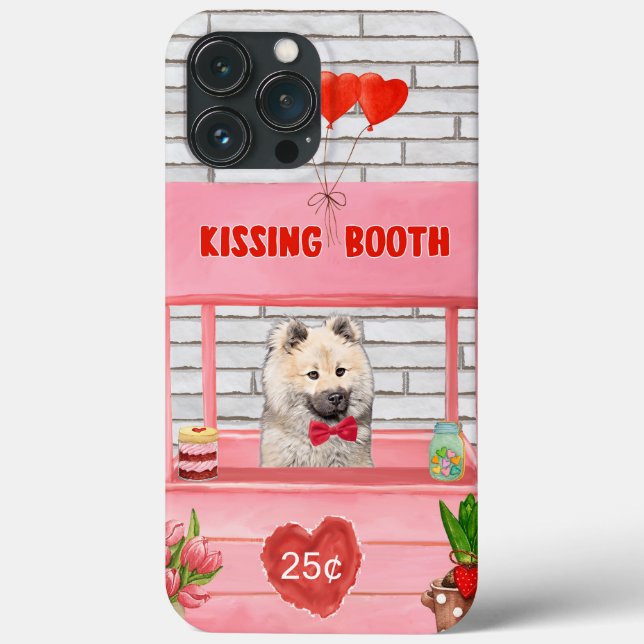 Coques Case-Mate iPhone Eurasier Chien Valentine's Day Kissing Booth (Verso)