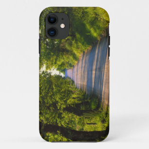 Coques Pour iPhone Europe, Italie, Toscane, route bordée d'arbres