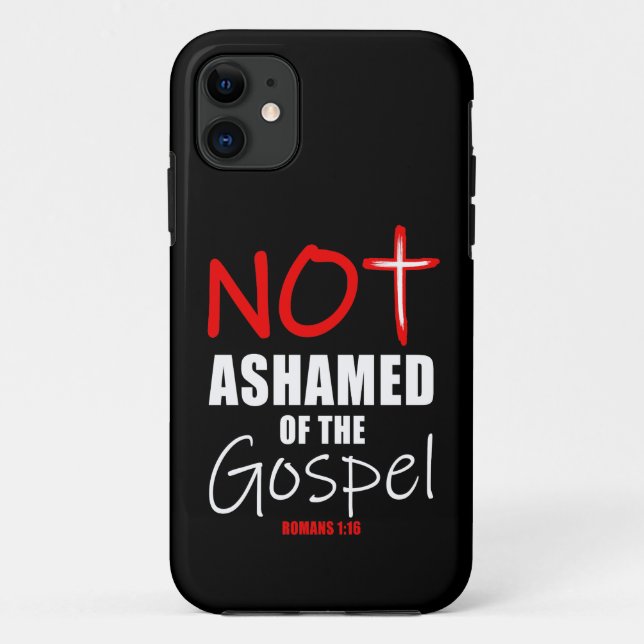 Coques Case-Mate iPhone Évangile non honteux Jésus Christ Romains 1:16 Chr (Dos)