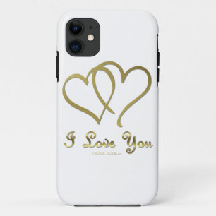 Coques Pour iPhone Eventré Gold Hearts i Love You