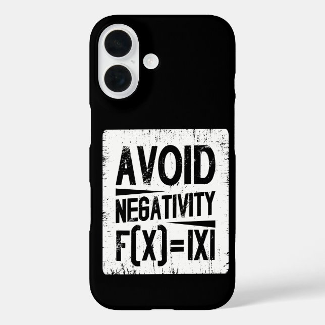 Coques Case-Mate iPhone Évitez la négativité Équation de la valeur absolue (Verso)