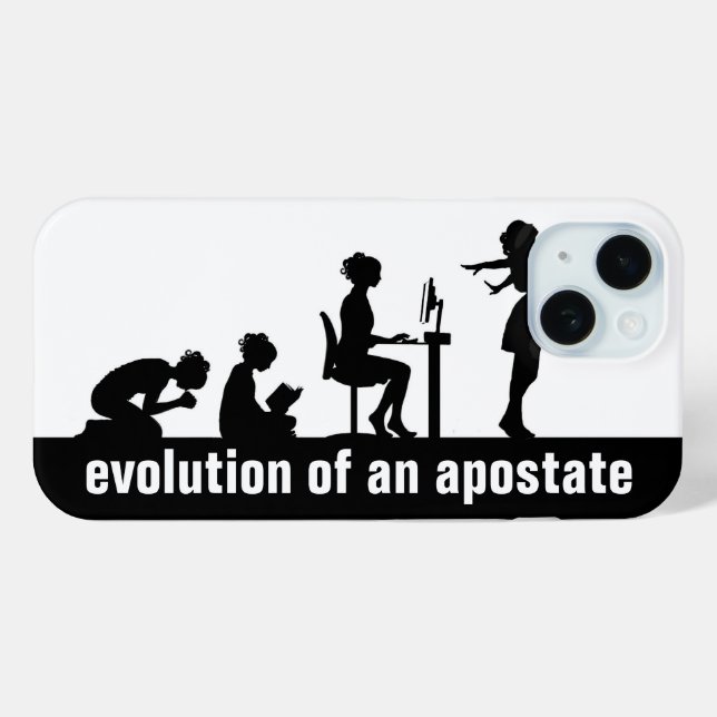 Coques Case-Mate iPhone "Évolution d'un apostat" (Verso (horizontal))