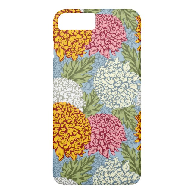 Coques Case-Mate iPhone Excellent motif avec des chrysanthèmes (Dos)