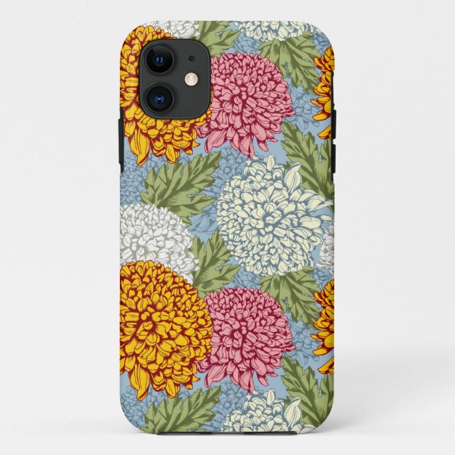 Coques Case-Mate iPhone Excellent motif avec des chrysanthèmes (Dos)