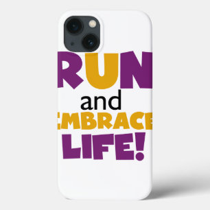 Etui iPhone Case-Mate Exécuter Embrasser la vie violet jaune