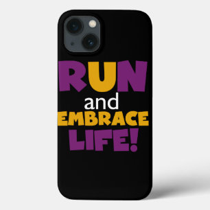 Etui iPhone Case-Mate Exécuter Embrasser la vie violet jaune