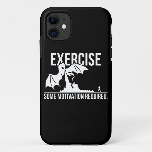 Coques Case-Mate iPhone Exercice, Motivation Requise, Dragon - Drôle (Dos)