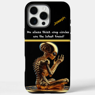Coque iPhone 16 Pro Max Existence de modèles Aliens dorés