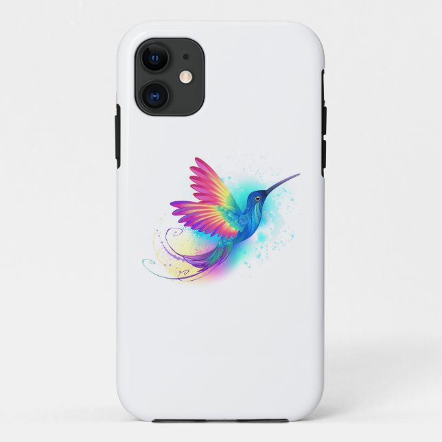 Coques Case-Mate iPhone Exotic Rainbow Hummingbird (Dos)