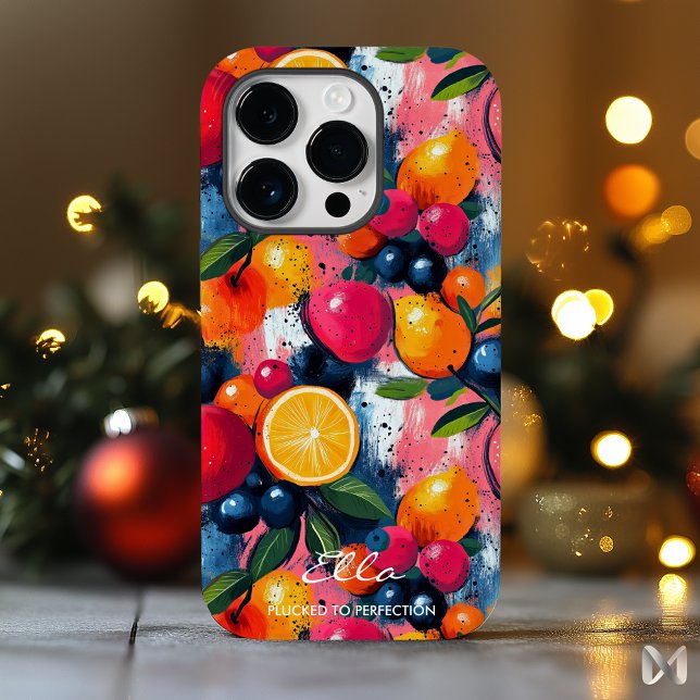 Coques Case-Mate iPhone Explosion de Fruits Vibrants aux Teintes d'Agrumes (Créateur téléchargé)