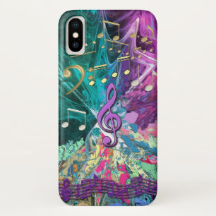 Coque iPhone X Explosion de musique