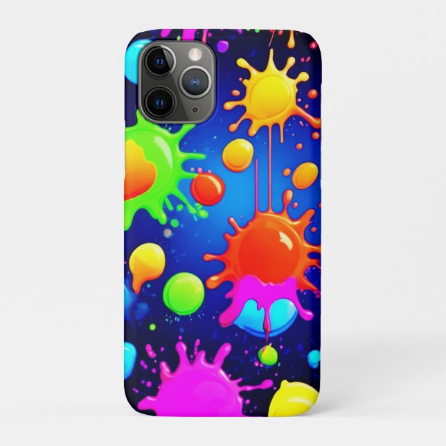 Coques Case-Mate iPhone Explosion de peinture abstraite vibrante (Dos)