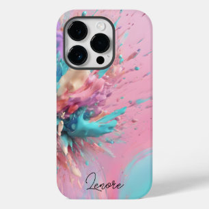 Coque Case-Mate iPhone Explosion Peinture Abstraite rose Turquoise Lilac