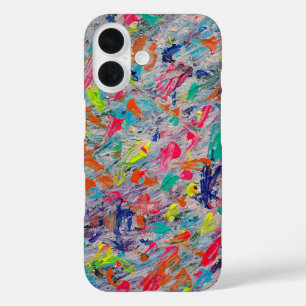Coque Pour iPhone 16 Expression colorée dans la peinture acrylique