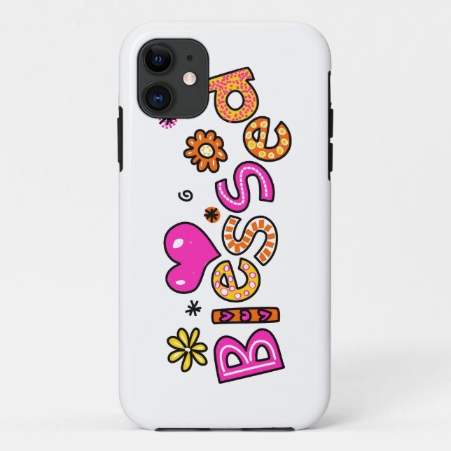 Coques Case-Mate iPhone Expression de salutation bénie par chrétien mignon (Dos)