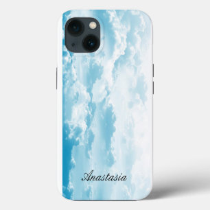 Case-Mate iPhone Case Extraordinaire, Cool, Blue Cloud avec ton nom