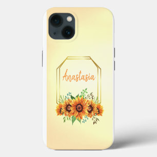 Case-Mate iPhone Case Extraordinaire, Cool, Monogramme jaune, tournesol