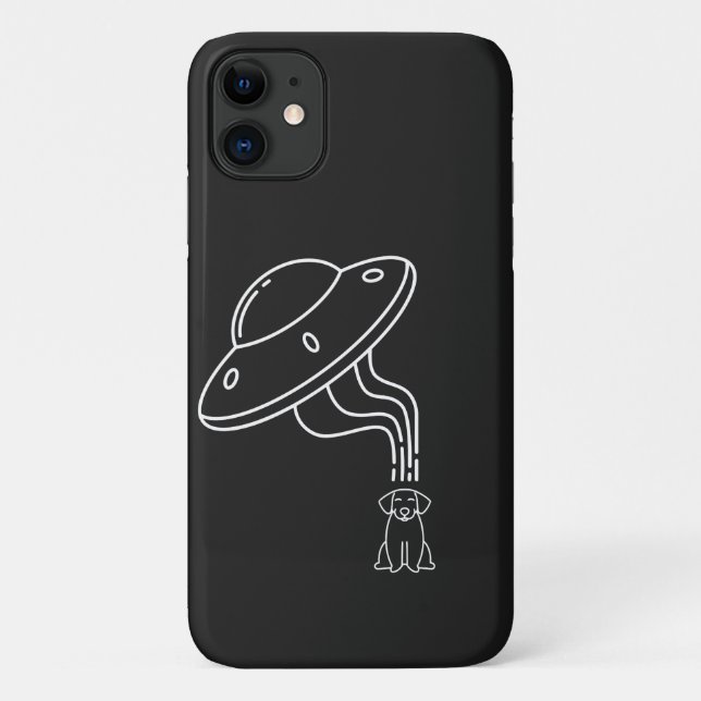 Coques Case-Mate iPhone Extraterrestre OVNI Enlevant Un Chien Chiot  (Dos)
