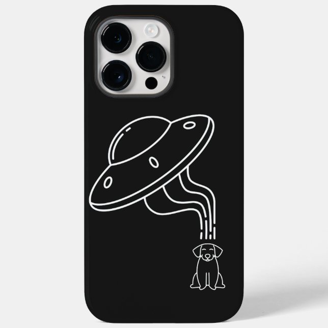 Coques Case-Mate iPhone Extraterrestre OVNI enlève un chiot chien  (Verso)