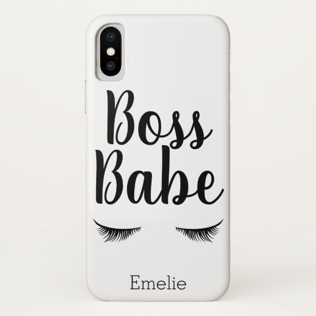 Coques Case-Mate iPhone Eyelashes Babe Boss tendance (Dos)