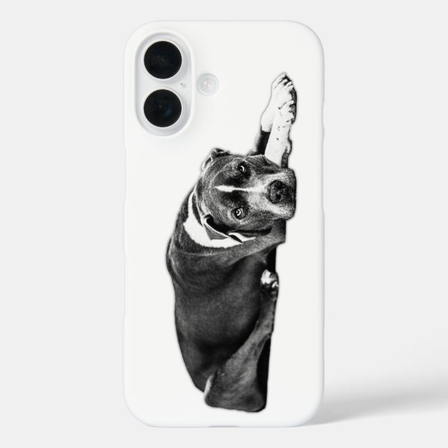 Coques Case-Mate iPhone Eyes Fidèle Pitbull Mix Portrait Téléphone Case (Verso)