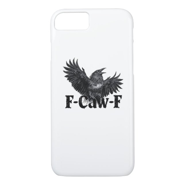 Coques Case-Mate iPhone F-Caw-F Angry Raven Art Print Gothic Crow Illustra (Dos)