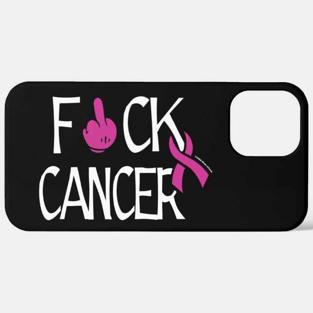 Coques Case-Mate iPhone F#CK CANCER...Cancer du sein (Retour (horizontal))