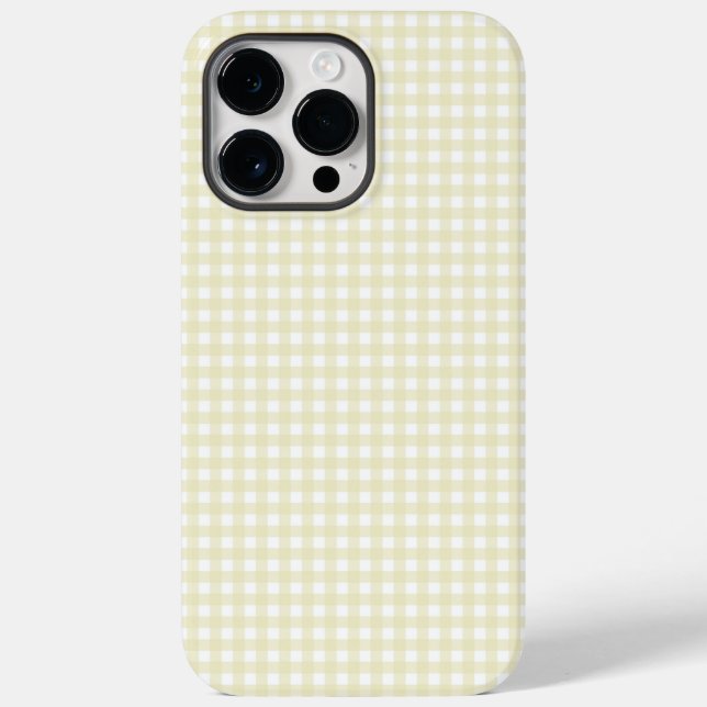 Coques Case-Mate iPhone F & L En vichy jaune (Verso)