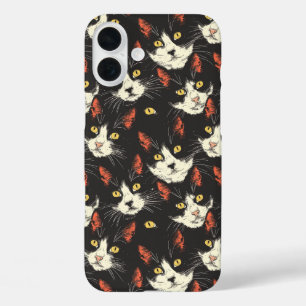 Coque Pour iPhone 16 Plus Façades de chats élégantes