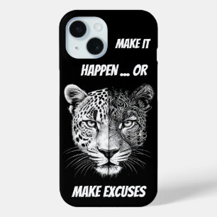 Coque Case-Mate iPhone Face Léopard noir et blanc