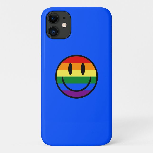 Coques Case-Mate iPhone Face souriante arc-en-ciel (Dos)