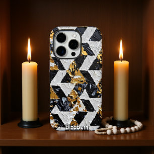 Coque iPhone 16 Pro Facettes opulentes : Trio texturé