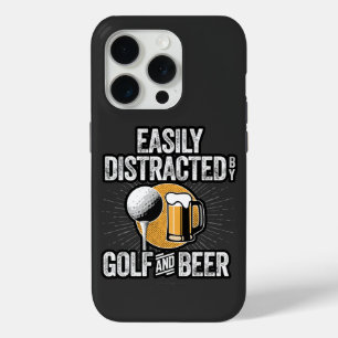 Coque Case-Mate iPhone Facilement distrait par Golf et Bière Coque-Mate i