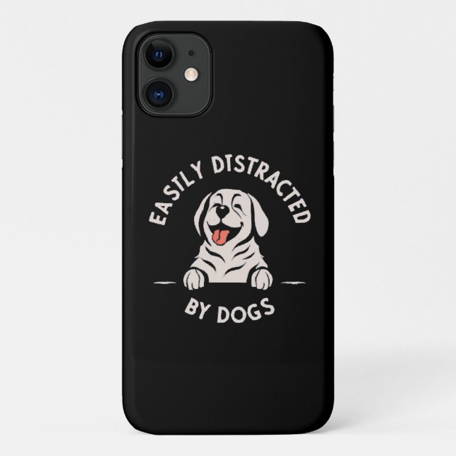 Coques Case-Mate iPhone Facilement distrait par les chiens (Dos)