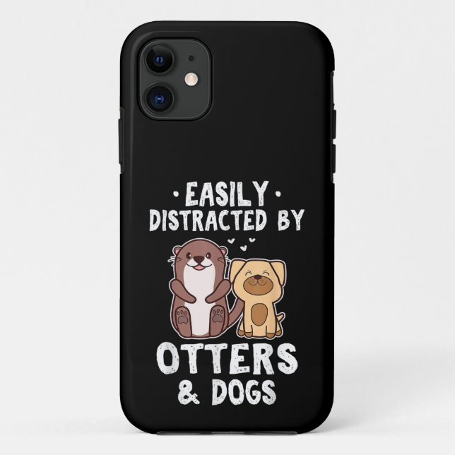 Coques Case-Mate iPhone Facilement Distrait Par Les Loutres Et Les Chiens  (Dos)