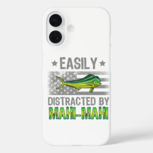 Coque Pour iPhone 16 Facilement Distrait par Mahi Mahi, Drapeau américa