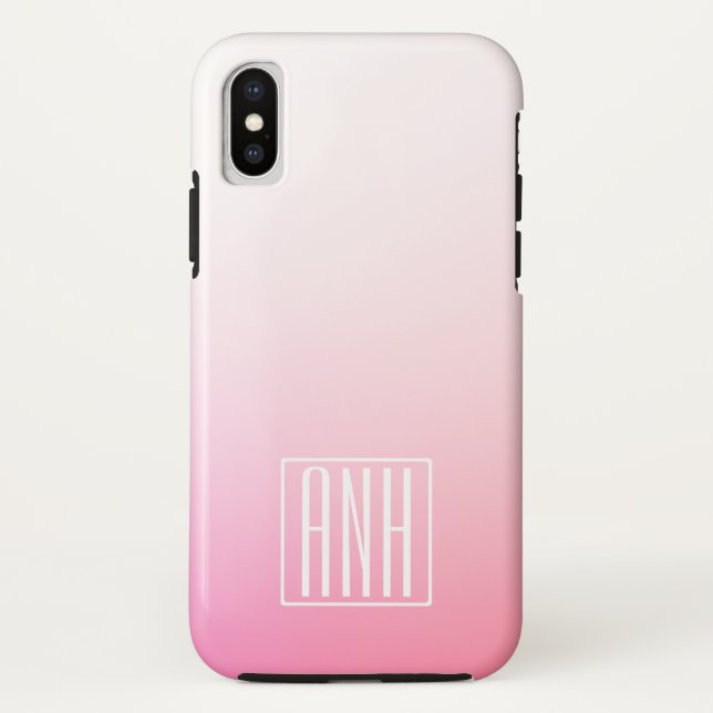 Coques Case-Mate iPhone Fading Pinks Dégradé et Vos Initiales (Dos)