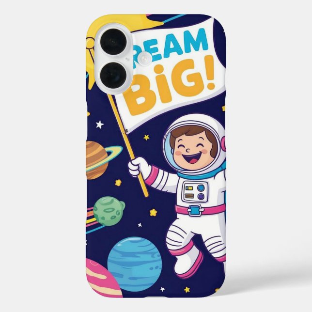 Coques Case-Mate iPhone Faire de grands rêves avec un enfant astronaute (Verso)