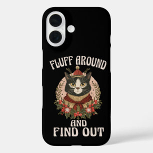Coque Pour iPhone 16 Faire du Flafla et Découvrir chat d'hiver Pun vint