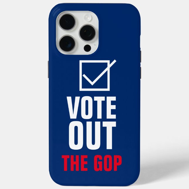 Coques Case-Mate iPhone Faire sortir le GOP Blue Checkmark (Verso)