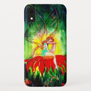 Coque Case-Mate iPhone FAIRY DREAMING SUR LA FLEURS ROUGE vert jaune