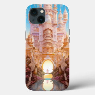 Case-Mate iPhone Case Fairy Tale Castle Rose White Gold Imaginaire Art