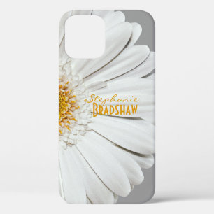 Coque Case-Mate iPhone Faisée de Gerbera blanche jaune