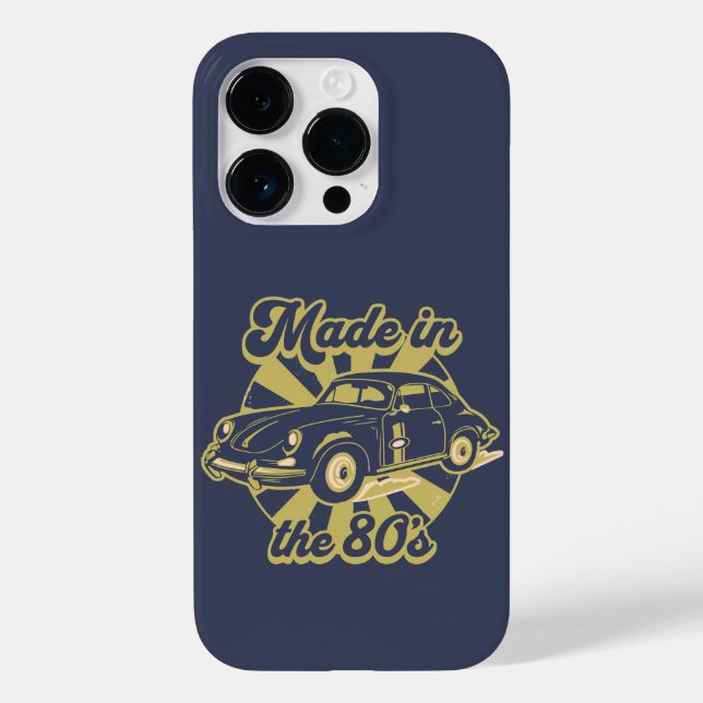 Coques Case-Mate iPhone fait dans les années 80, voiture classique dorée v (Verso)