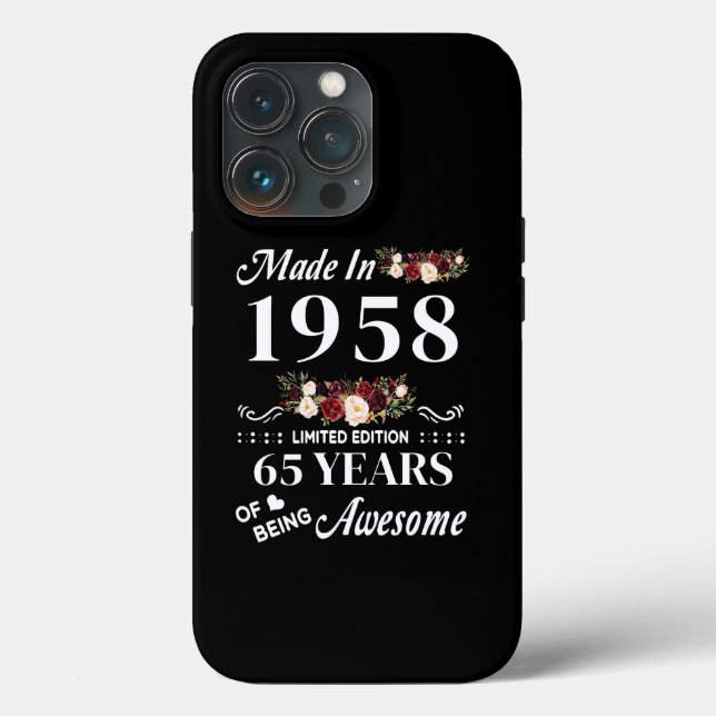 Coques Case-Mate iPhone Fait En 1958 Édition Limitée 65 Ans D'Être (Verso)