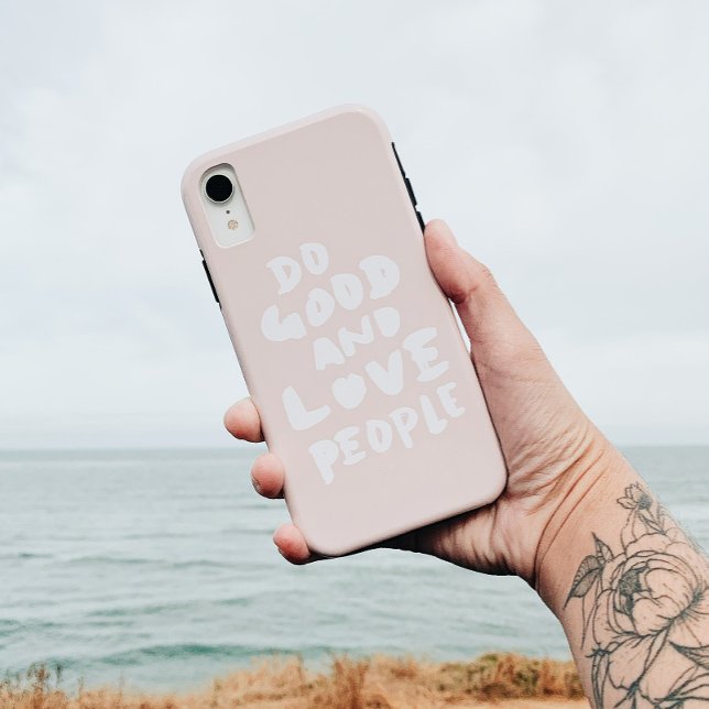 Coques Case-Mate iPhone Faites le bien et aimez les gens rose (Créateur téléchargé)